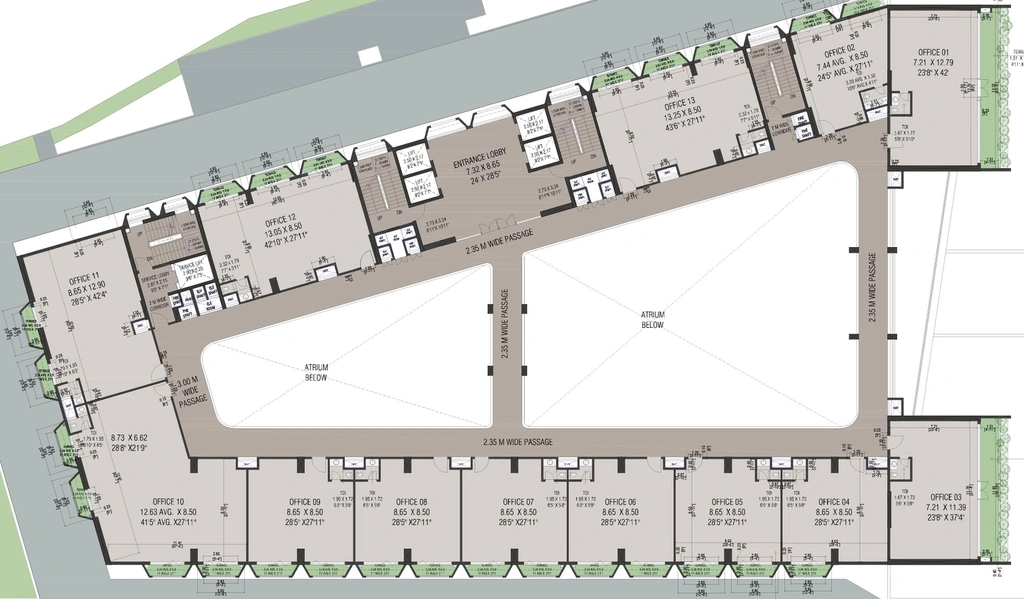 Floor Plan of Emporio 1 at Quillion Park in Govind Nagar, Nashik - Image 280872