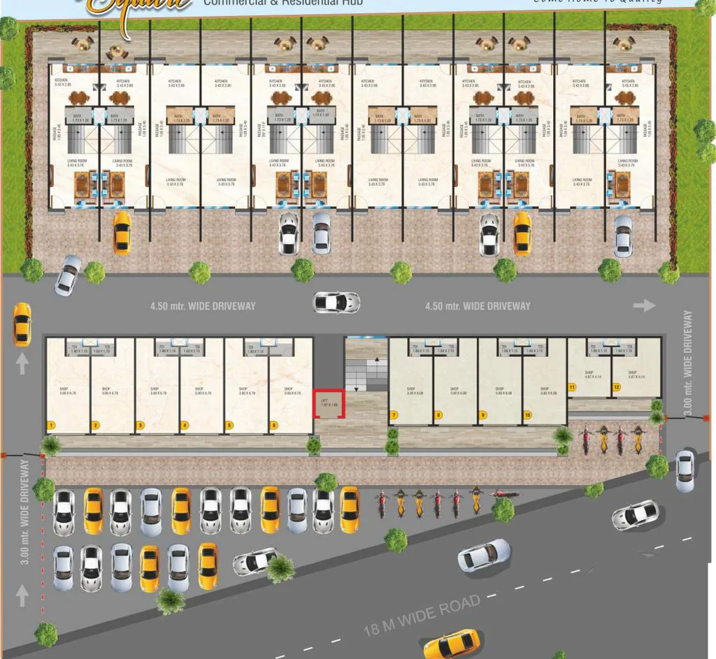 Floor Plan of Commercial Rishi Laxmi Square in Chehdi, Nashik - Image 280798