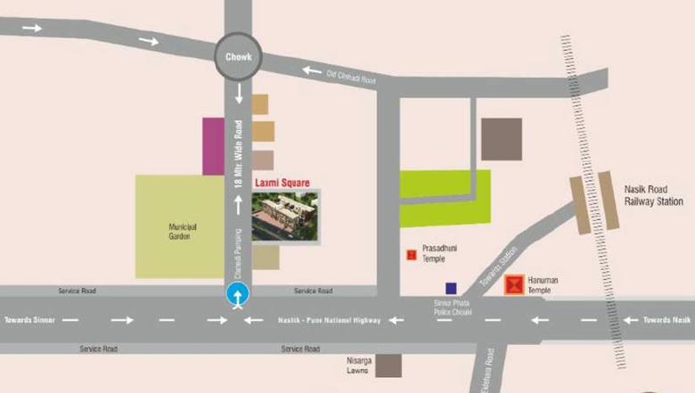 Location of Commercial Rishi Laxmi Square in Chehdi, Nashik - Image 280799