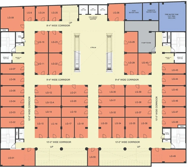 Floor Plan of Uniwest Arcade in Sector 104, Noida - Image 304931