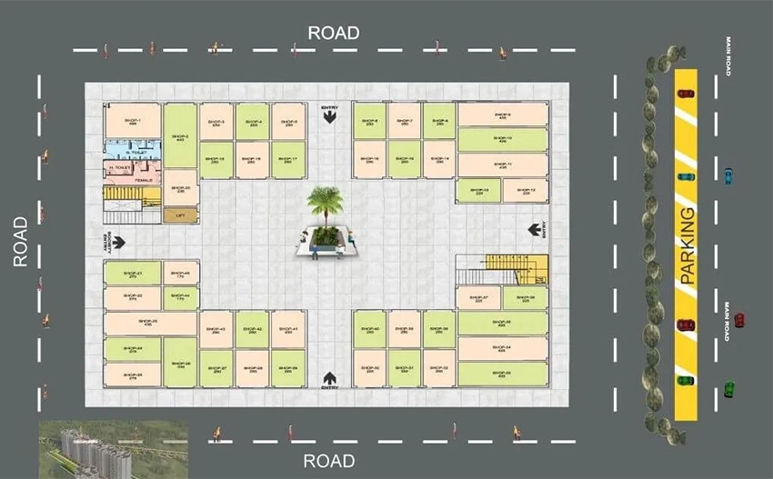 Master Plan of ROF Galleria 95 in Sector 95, Gurgaon - Image 368536