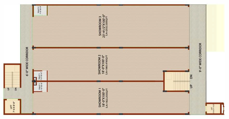 Floor Plan of Maxxus Plaza in Zirakpur, Chandigarh - Image 368344