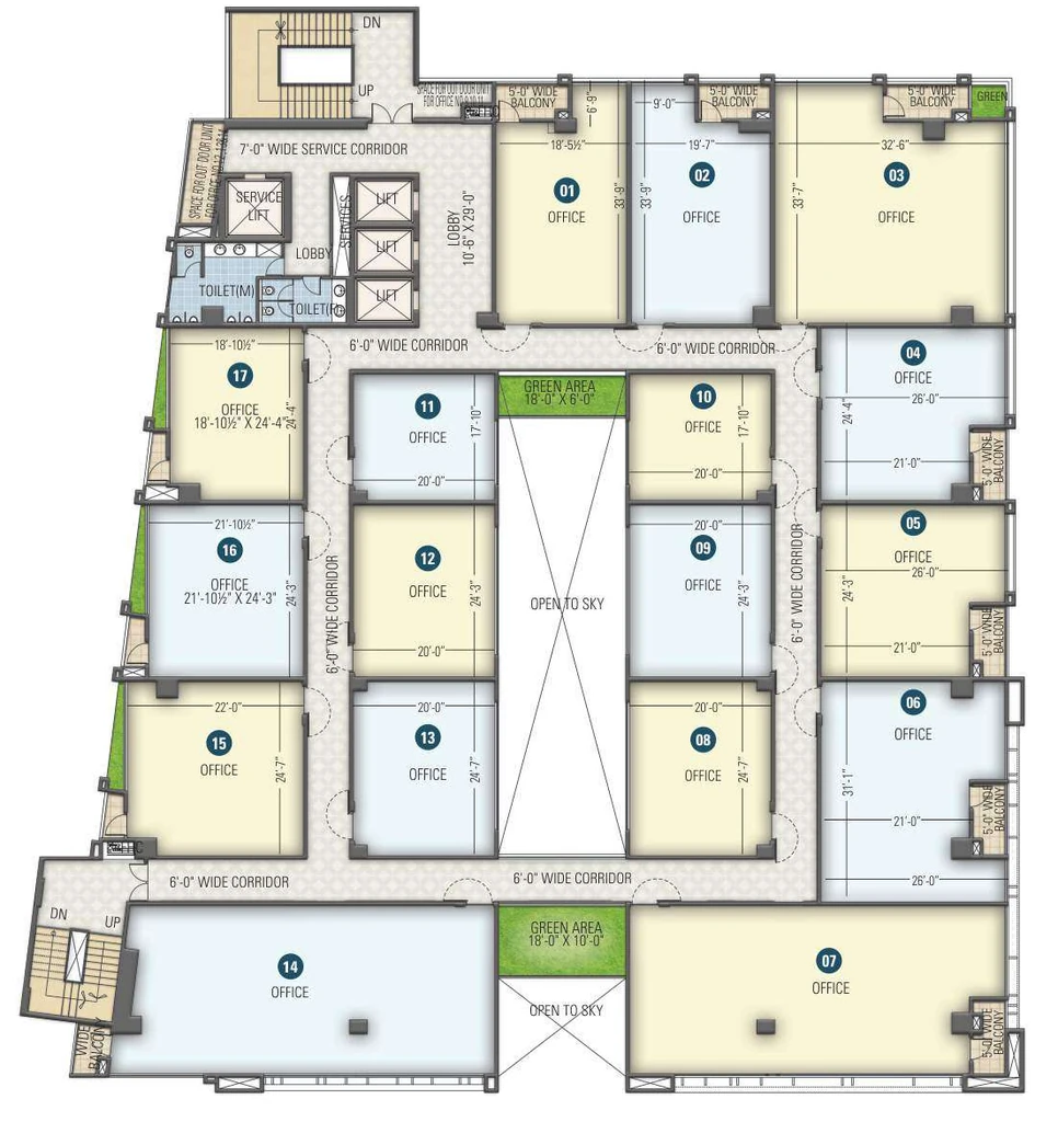 Floor Plan of Manglam Signature Elite in Tilak Nagar, Jaipur - Image 314781