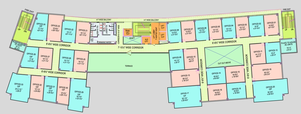 Floor Plan of Unique Mansarovar Plaza in Mansarovar, Jaipur - Image 316151