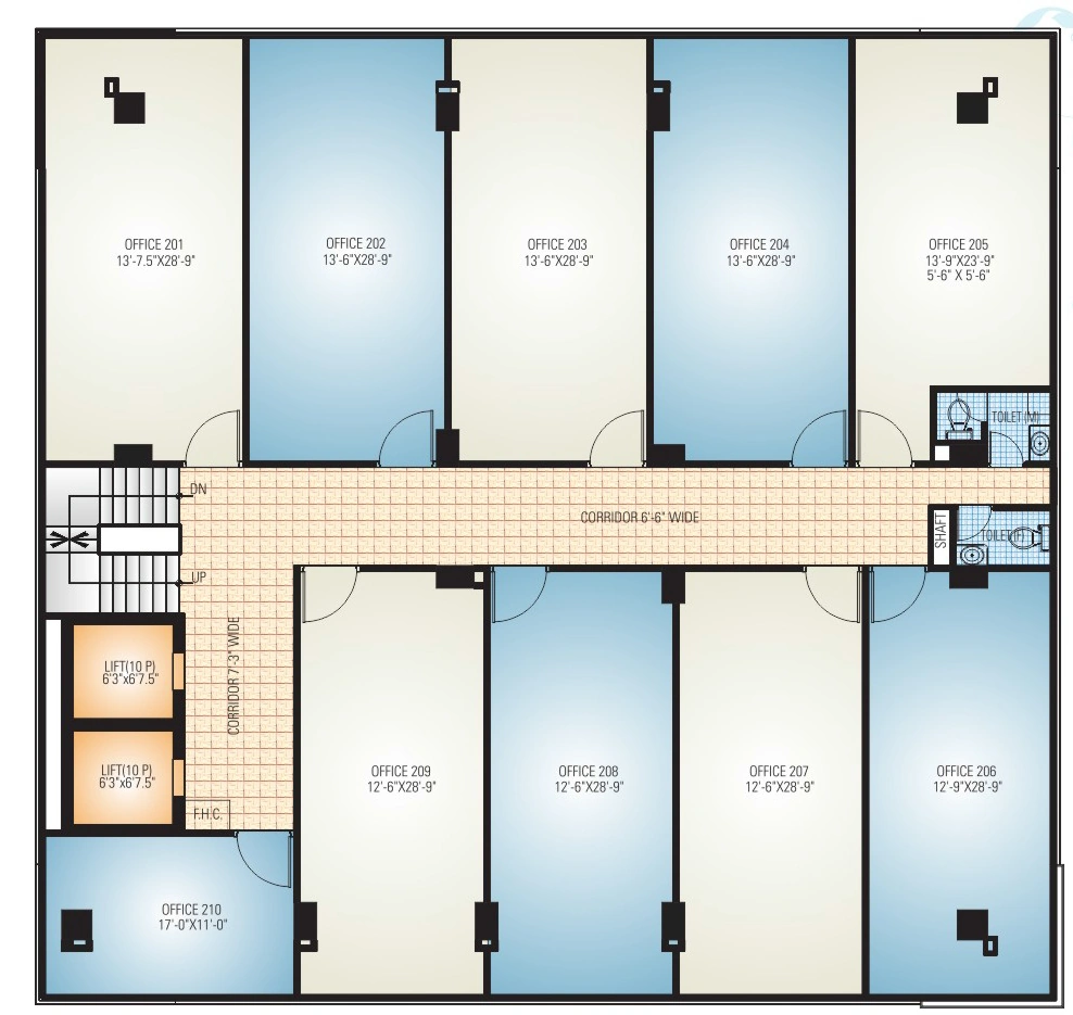 Floor Plan of Okay Plus Tower in Ajmer Road, Jaipur - Image 368366