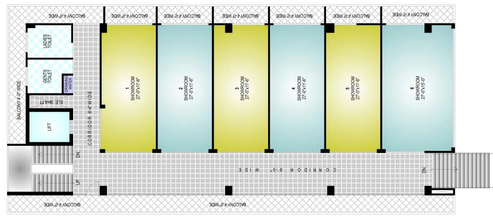 Floor Plan of Okay Plus Center Plaza in Durgapura, Jaipur - Image 315856