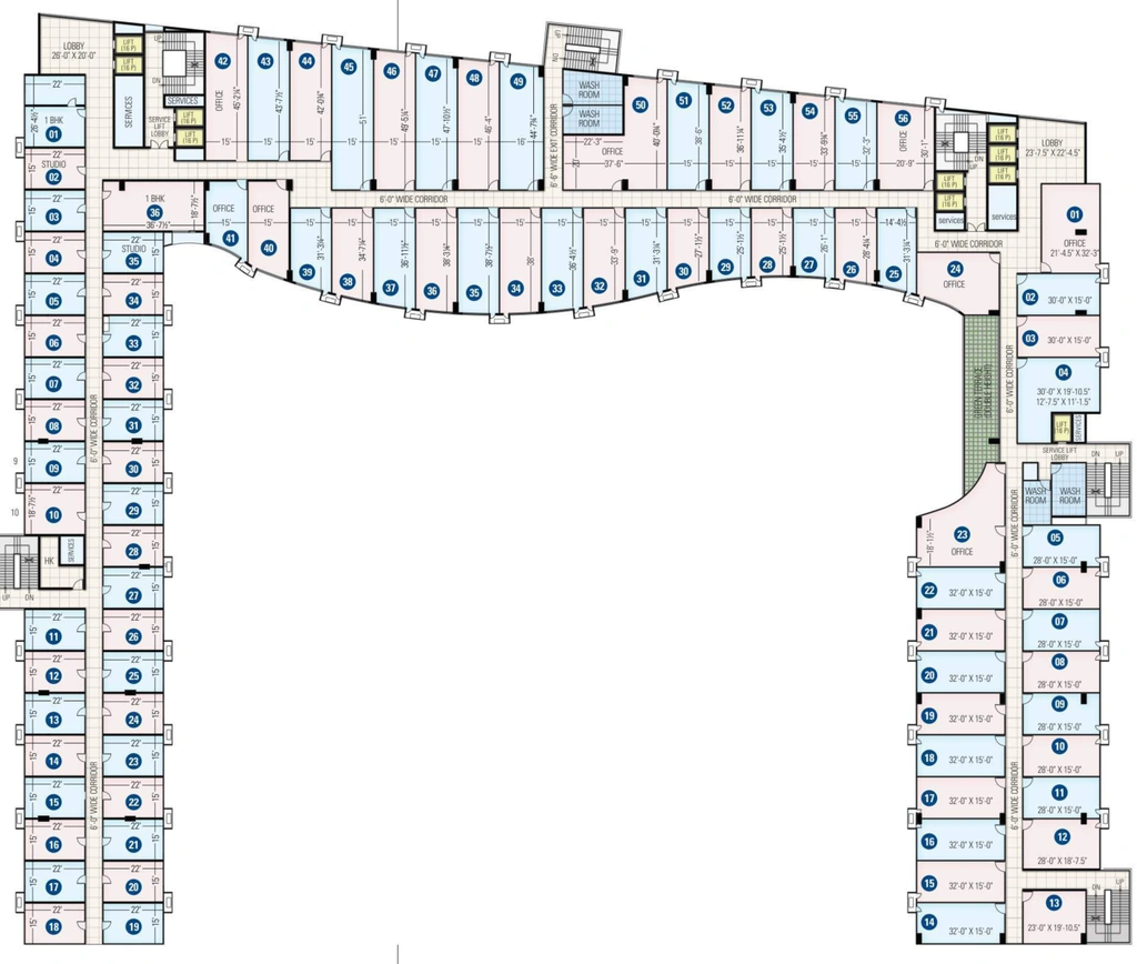 Floor Plan of Manglam Pink Walk in Jagatpura, Jaipur - Image 315511
