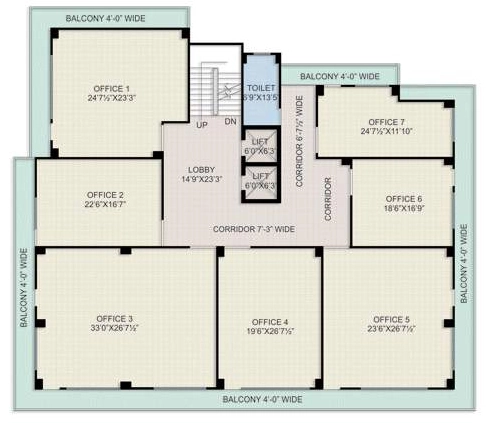 Floor Plan of Siddha Jewels in Ghat Darwaza, Jaipur - Image 315772