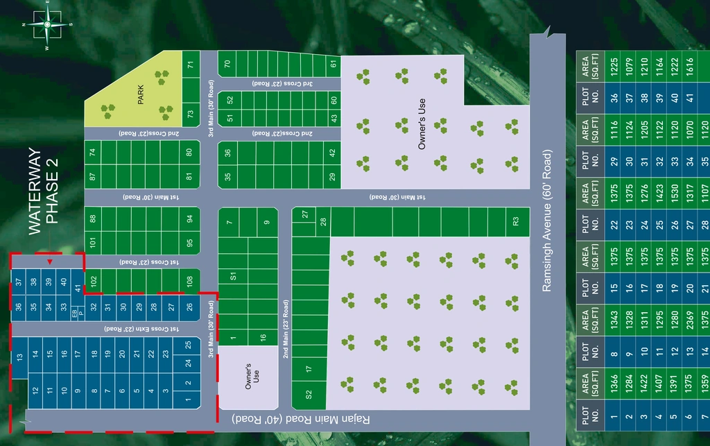 Master Plan of Stone And Acres Waterway Phase 2 in Ponmar, Chennai - Image 320601