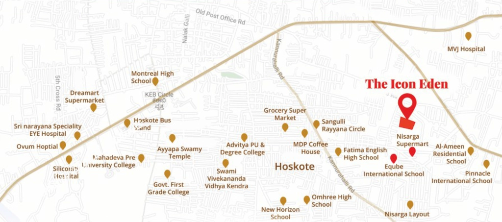 Location of The Icon Eden in Hoskote, Bangalore - Image 336219