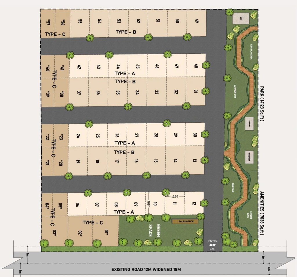 Master Plan of Nesta Surya Enclave in Devanahalli, Bangalore - Image 333973