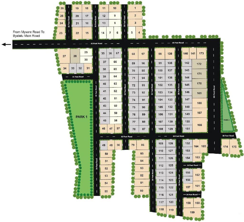 Master Plan of KNS Archisa in Mysore Road, Bangalore - Image 330973