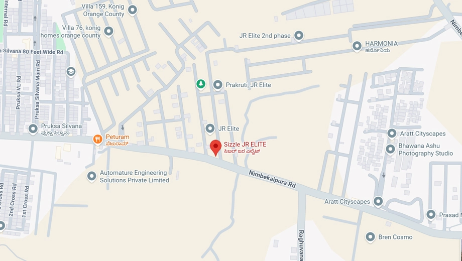 Location of Sizzle JR Elite in Budigere Road, Bangalore - Image 334968