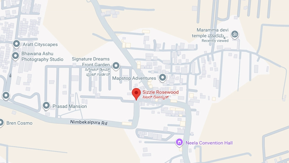 Location of Sizzle Rosewood in Budigere Road, Bangalore - Image 331687