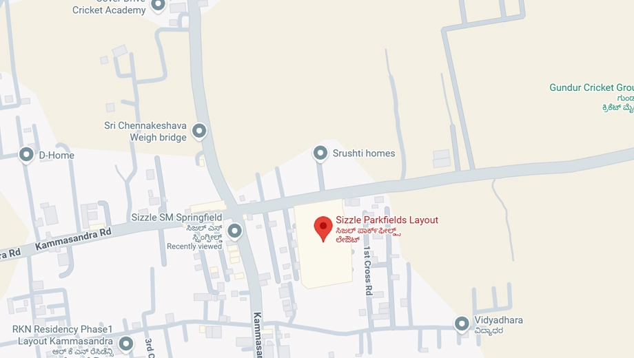Location of Sizzle Park Fields in Kammasandra, Bangalore - Image 334044