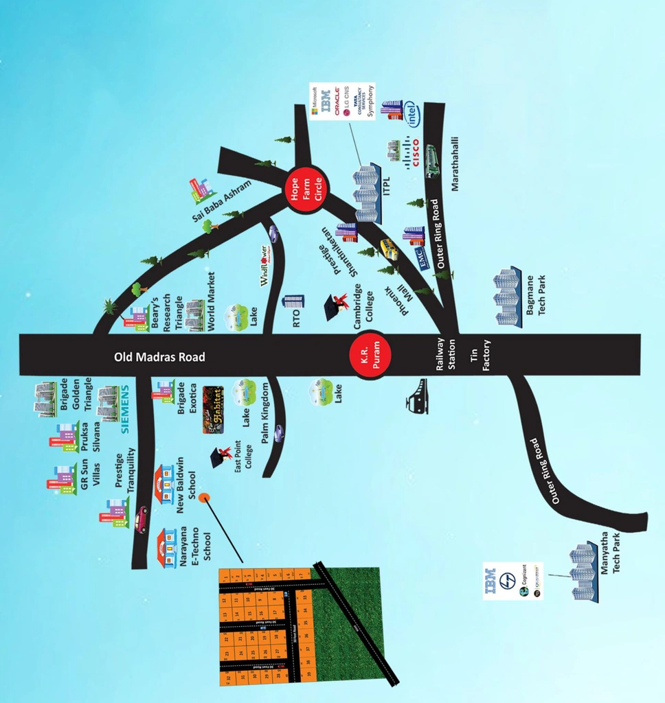 Location of Sizzle Avalon in Budigere Road, Bangalore - Image 335177
