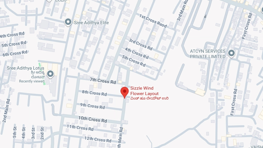 Location of Sizzle Windflower in KR Puram, Bangalore - Image 331694