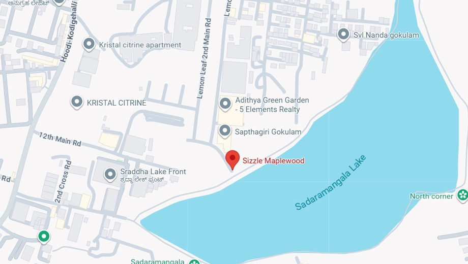 Location of Sizzle Maplewood in Whitefield, Bangalore - Image 331706