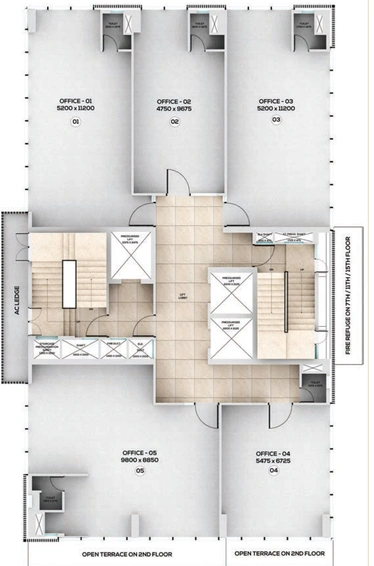 Floor Plan of Ginni Park NX in Park Street, Kolkata - Image 308938
