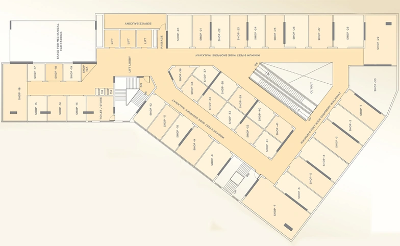 Floor Plan of Shreemani Haat in Lake Town, Kolkata - Image 308974