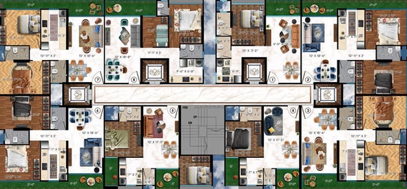 Floor Plan of Raghav Marvel in Kurla East, Mumbai - Image 35130