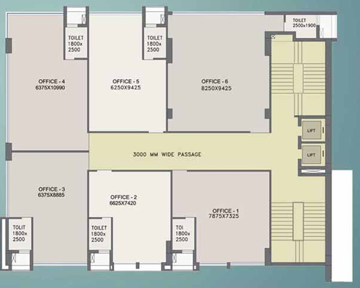 Floor Plan of Merlin Matrix in Salt Lake, Kolkata - Image 309338