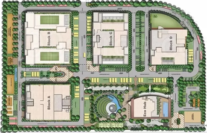 Master Plan of Rmz Ecospace Business Park in New Town, Kolkata - Image 322168