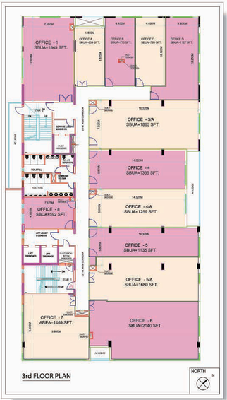 Floor Plan of Shrachi Ek Tower in New Town, Kolkata - Image 309359
