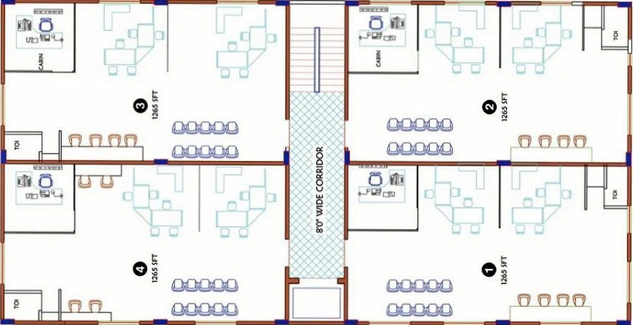 Floor Plan of Lorven Heights in Dwaraka Nagar, Visakhapatnam - Image 279355