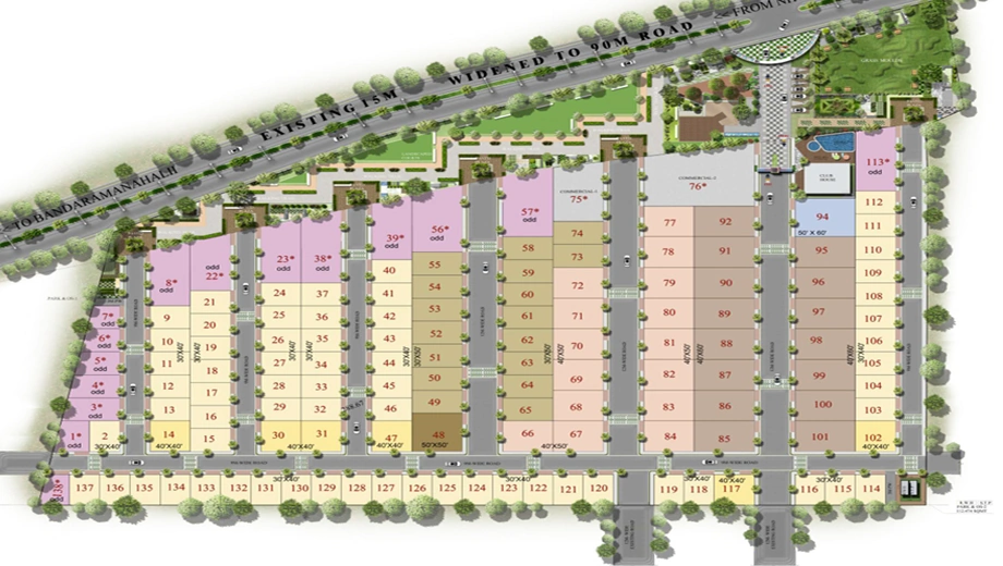 Master Plan of Shravanthi NorthOne in Devanahalli, Bangalore - Image 334306