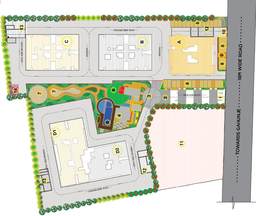 Master Plan of Commercial Mantra 24 West in Gahunje, Pune - Image 281326