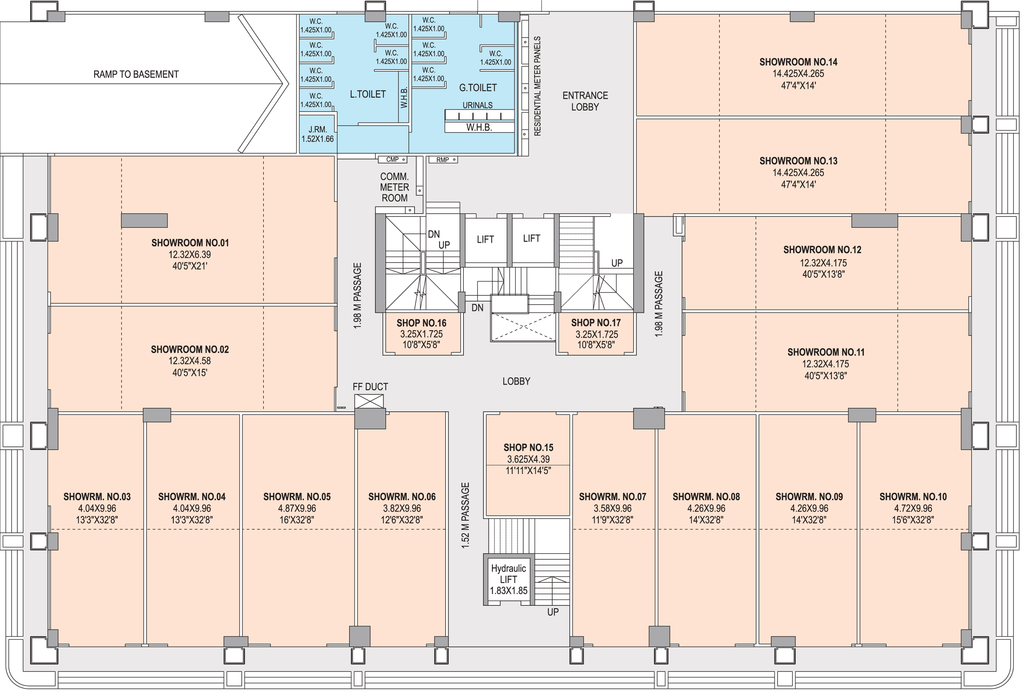 Floor Plan of Commercial Golden Aura in Lohegaon, Pune - Image 281262