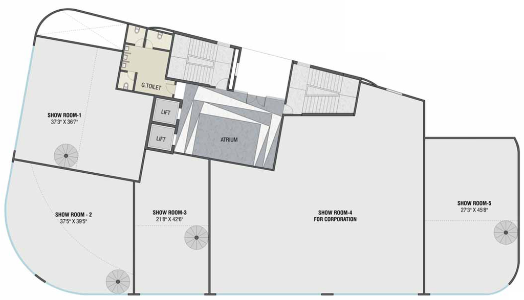 Floor Plan of Karia Konark Icon in Magarpatta, Pune - Image 281279