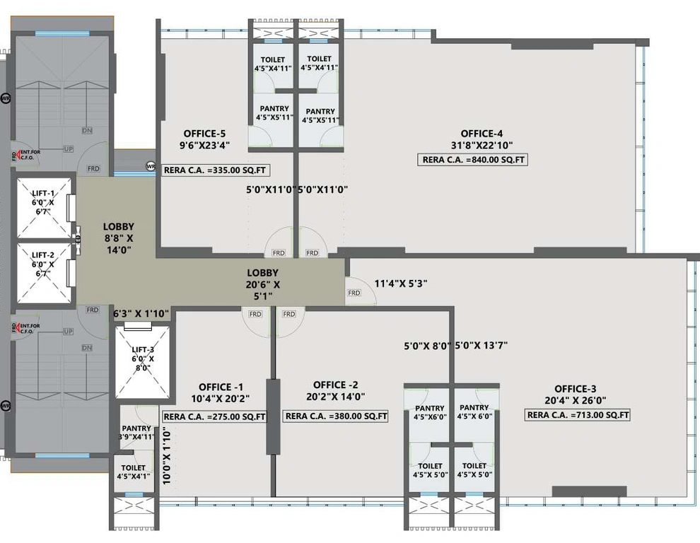 Floor Plan of Fortune Business Center in Wakad, Pune - Image 281246
