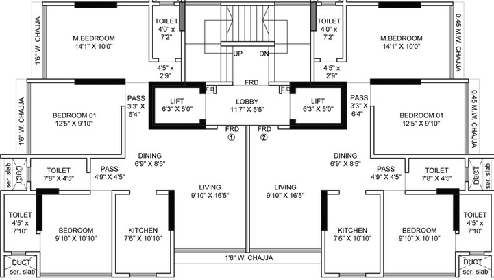 Floor Plan of Gundecha Sharda Villa in Goregaon West, Mumbai - Image 35157