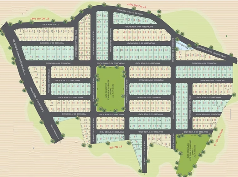 Master Plan of TMR Sarovar in Shadnagar, Hyderabad - Image 301818