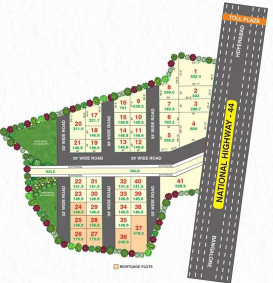 Master Plan of Sanjeevani Golden Terra in Shadnagar, Hyderabad - Image 302711