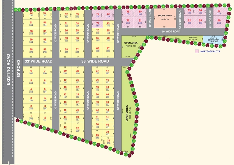 Master Plan of Sanjeevani Golden City in Sadashivpet, Hyderabad - Image 302701