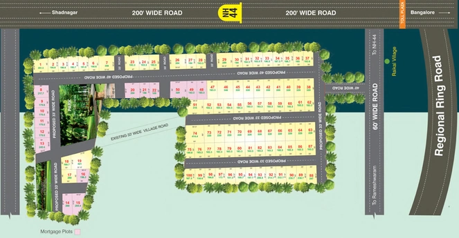 Master Plan of Sanjeevani Yuva Park in Shadnagar, Hyderabad - Image 302736