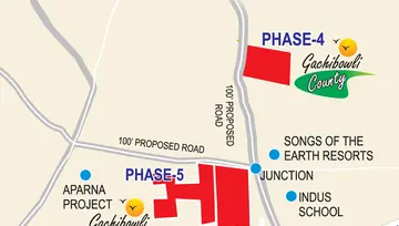 Location of Green City Gachibowli County Phase 4 - Image 301320