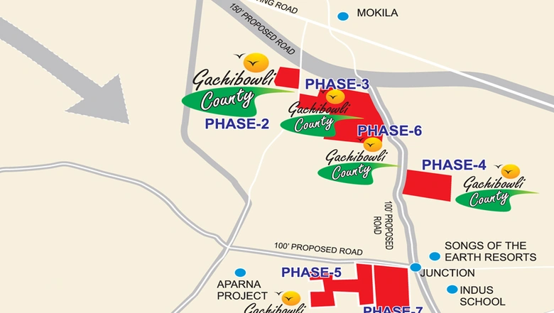 Location of Green City Gachibowli County Phase 2 in Gachibowli, Hyderabad - Image 301313