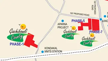 Location of Green City Gachibowli County Phase 1 - Image 301206