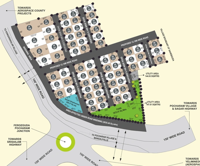 Master Plan of Green City Aerospace County Annexe 3 in Adibatla, Hyderabad - Image 301428