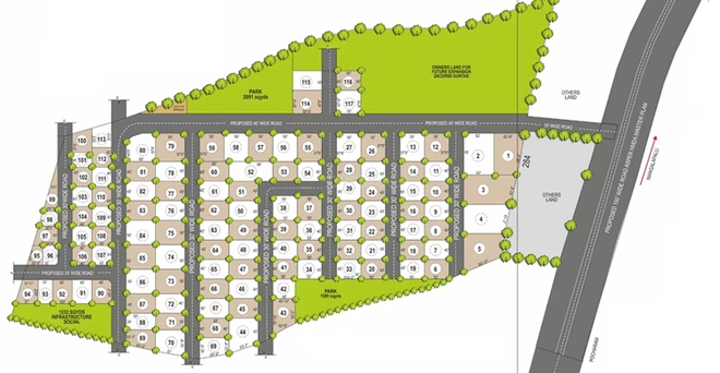 Master Plan of Green City Green City's Model County in Mangalpally, Hyderabad - Image 301444