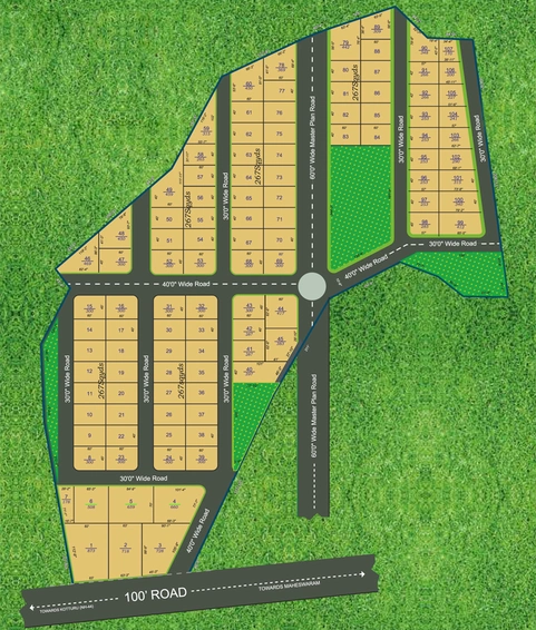 Master Plan of HPR Gardenia in Maheshwaram, Hyderabad - Image 302670