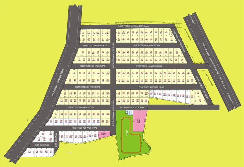 Master Plan of Akshita Natures Habitat in Shamirpet, Hyderabad - Image 302586