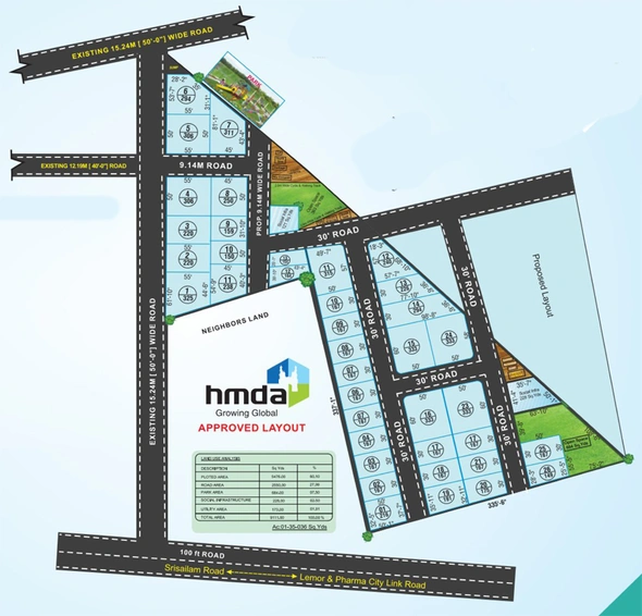 Master Plan of Divi E City Elite 2 in Tukkuguda, Hyderabad - Image 302600