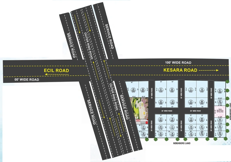 Master Plan of Divi Meadows in Keesara, Hyderabad - Image 302604