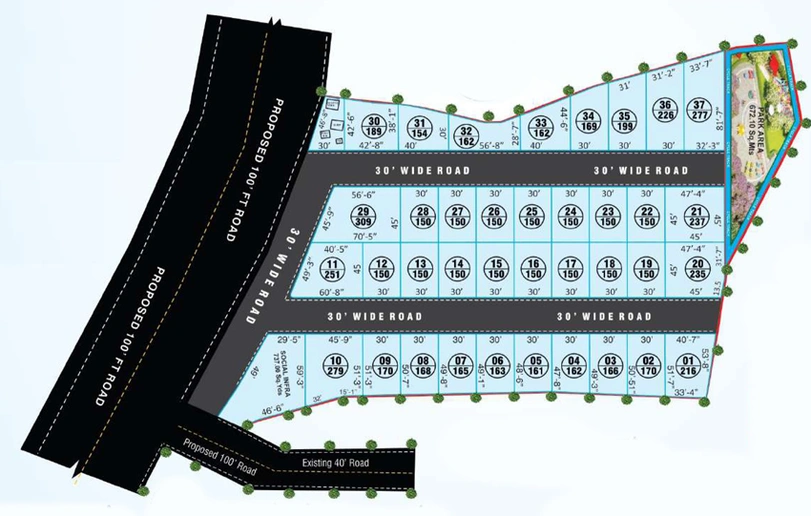 Master Plan of Divi Space City 2 in Adibatla, Hyderabad - Image 302639