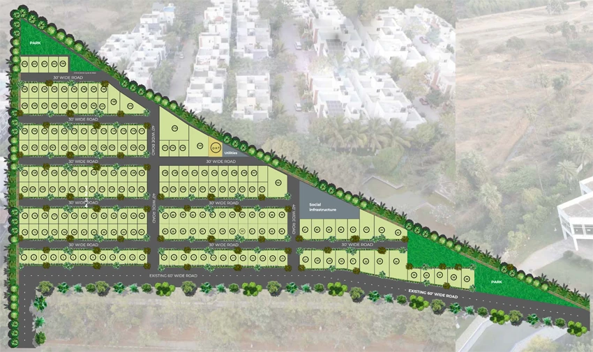 Master Plan of Prajay Virgin County Phase 2 in Maheshwaram, Hyderabad - Image 316837